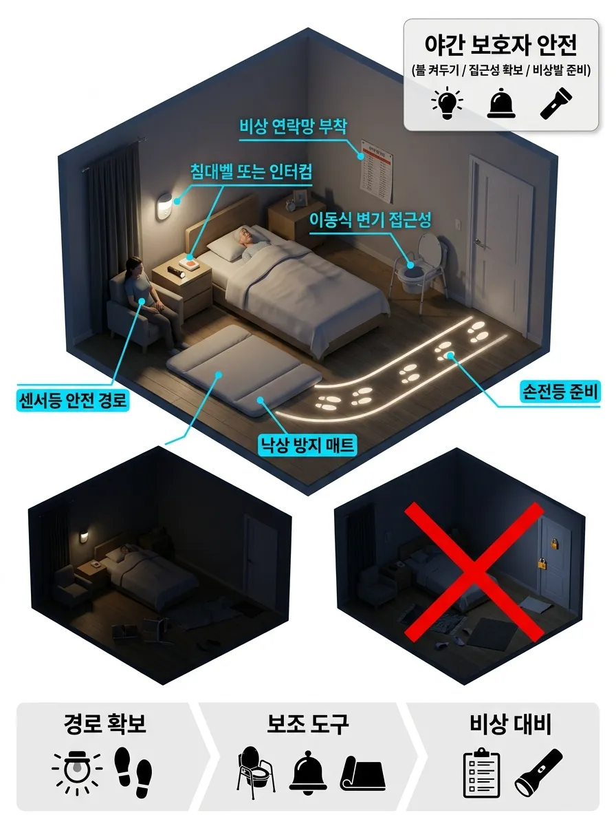 야간 보호자 안전